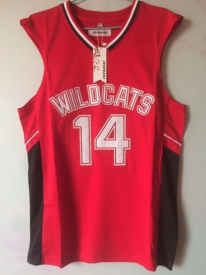 Troy Bolton (Zac Efron) #14 East Wildcats High School Movie Jersey - HaveJerseys