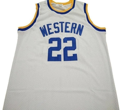 Butch McRae #22 Western Blue Chips Movie Basketball Jersey - HaveJerseys