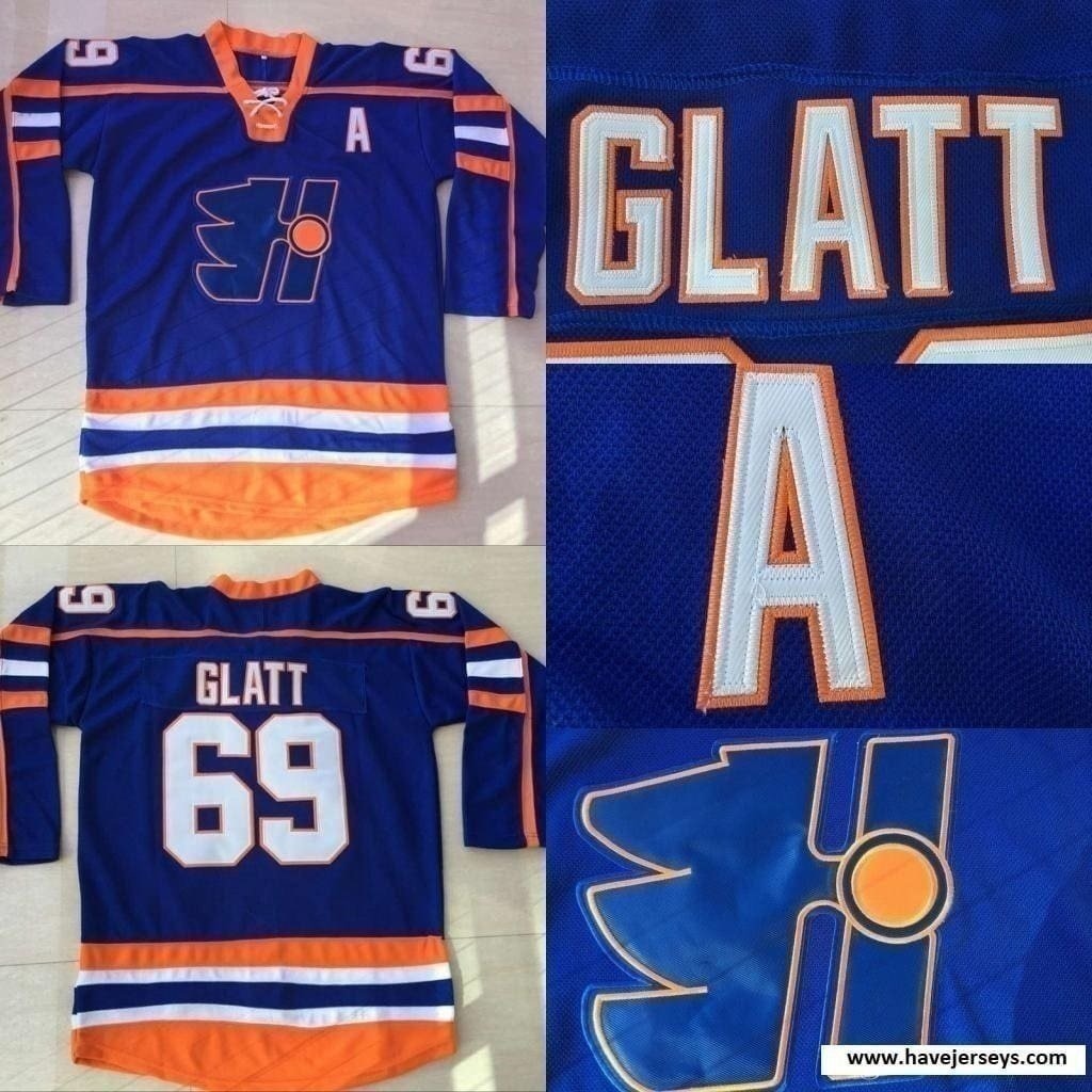 retro-city-threads Goon Halifax Highlanders Doug Glatt Custom Lace-Up Hockey Jersey Youth XS