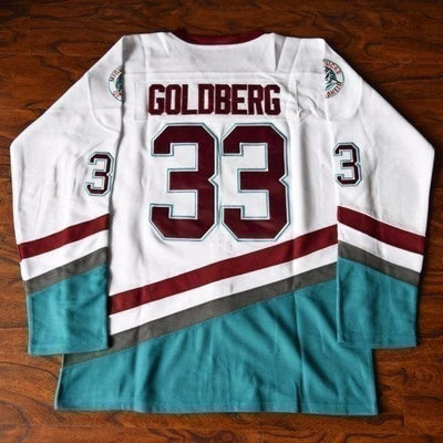 Greg Goldberg #33 The Mighty Ducks Hockey Movie Jersey - HaveJerseys