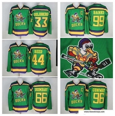 Greg Goldberg #33 The Mighty Ducks Hockey Movie Jersey - HaveJerseys