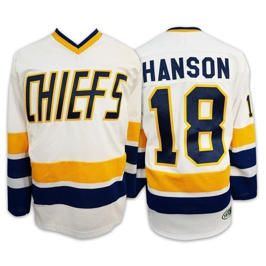 Jeff Hanson #18 Hanson Brothers Charlestown Chiefs Slapshot Movie Jersey