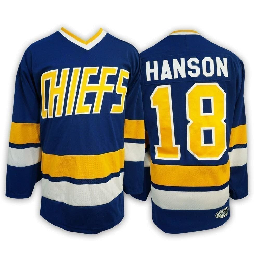 Jeff Hanson #18 Hanson Brothers Charlestown Chiefs Slapshot Movie Jersey |  HaveJerseys