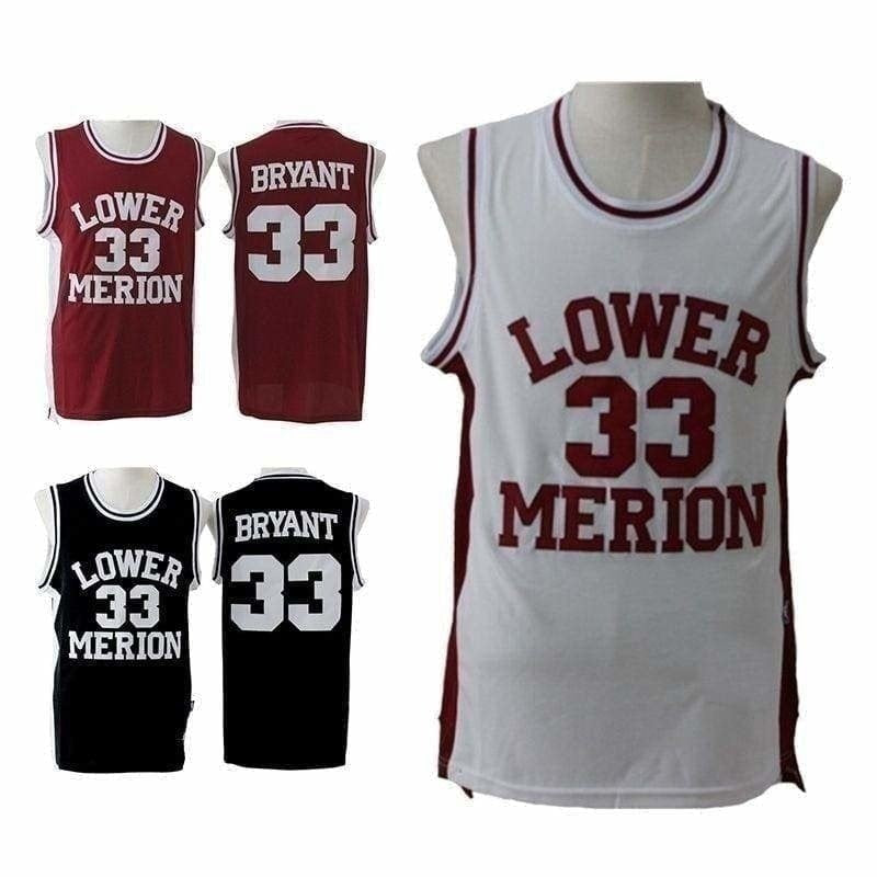 33 Kobe Bryant Lower Merion High School Men's Basketball Jersey (XL- Black)(New)