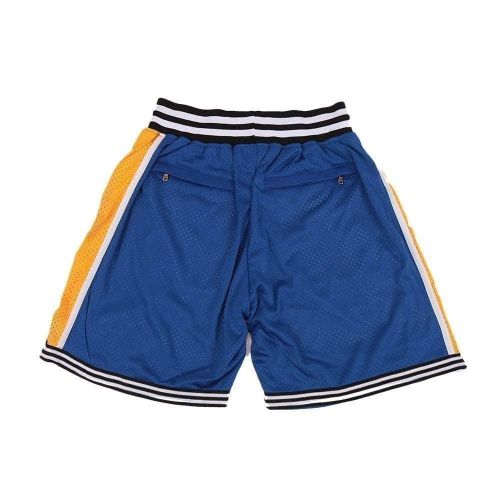 Blue and yellow jordan shorts outlet