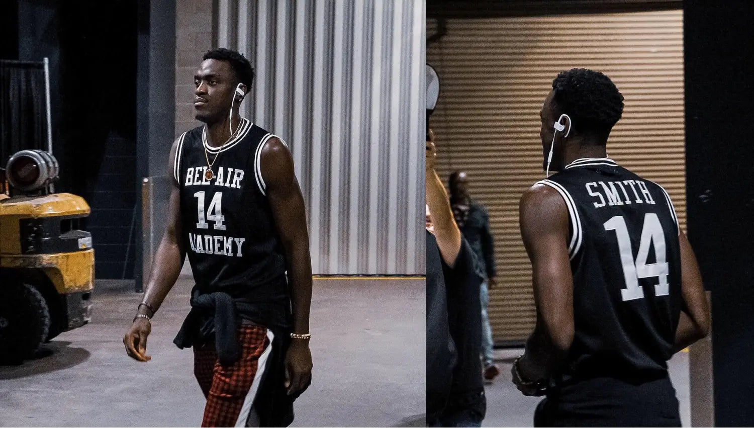 Pascal Siakam wearing Will Smith fresh prince of belair TV show basketball jersey