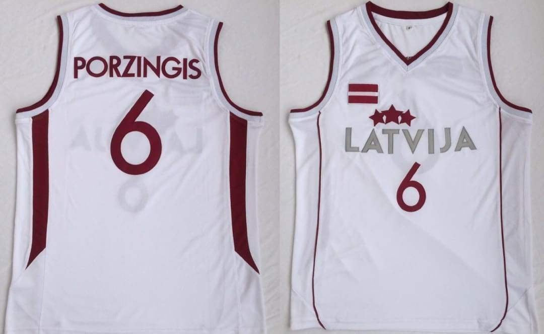 Kristaps porzingis latvia jersey best sale