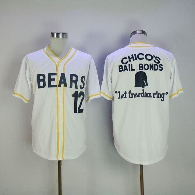 Tanner Boyle #12 The Bad News Bears Chicago Bail Bonds Movie Jersey