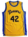Teen Wolf Beavers #42 Scott Howard Gold Werewolf Jersey - HaveJerseys